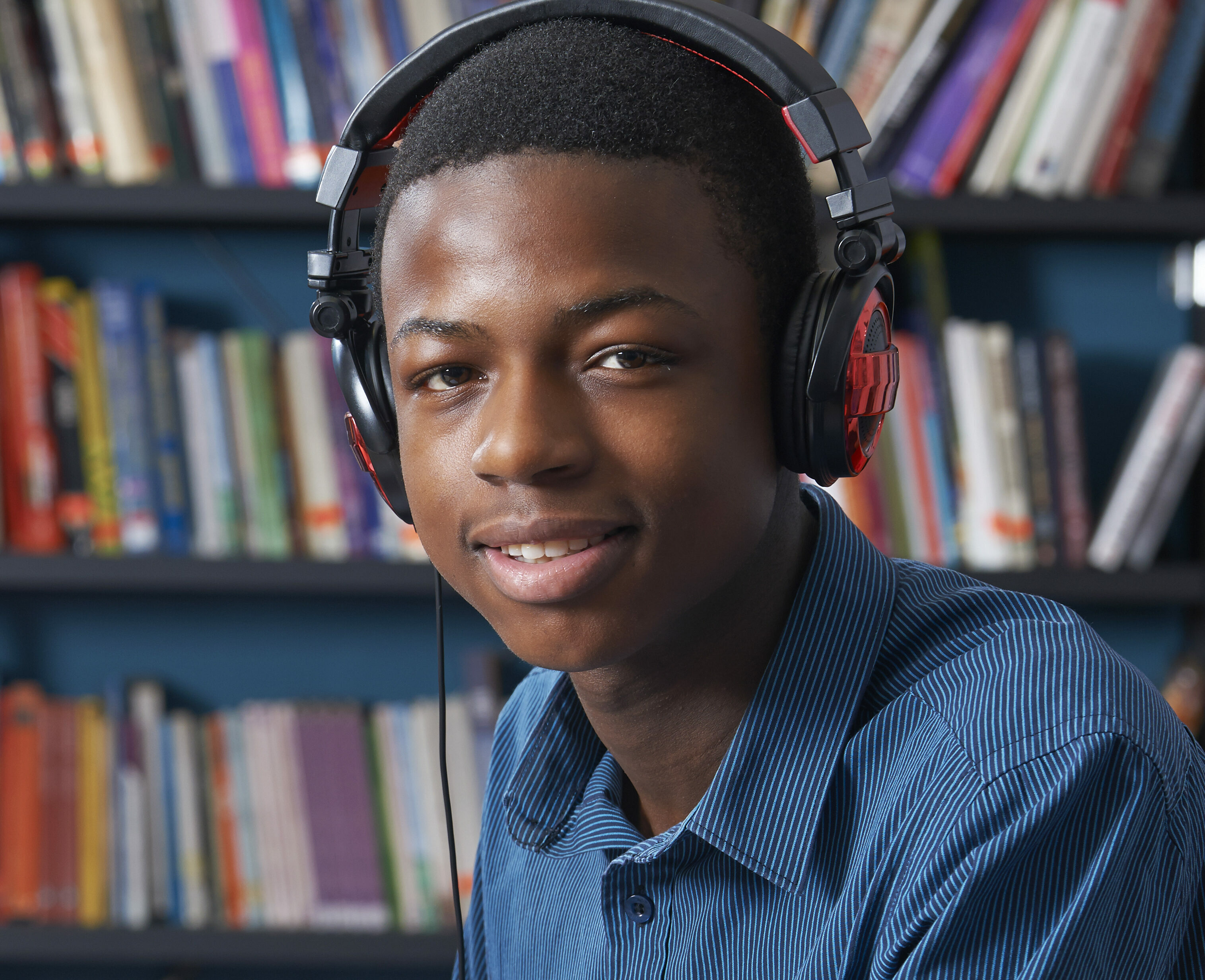 Boy with Headphones 341409890