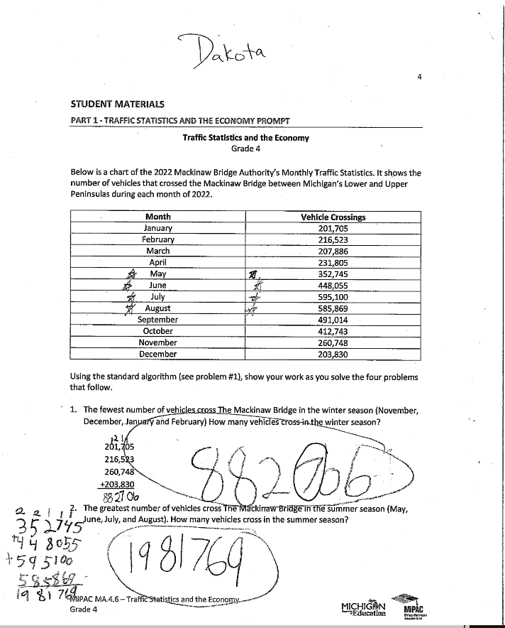 A2 Student3 page 1 MA 4 6