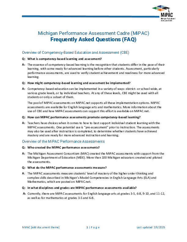 MiPAC FAQs
